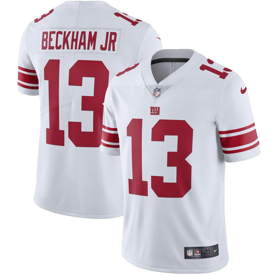 Men New York Giants #13 Beckham JR Nike White Vapor Limited NFL Jersey